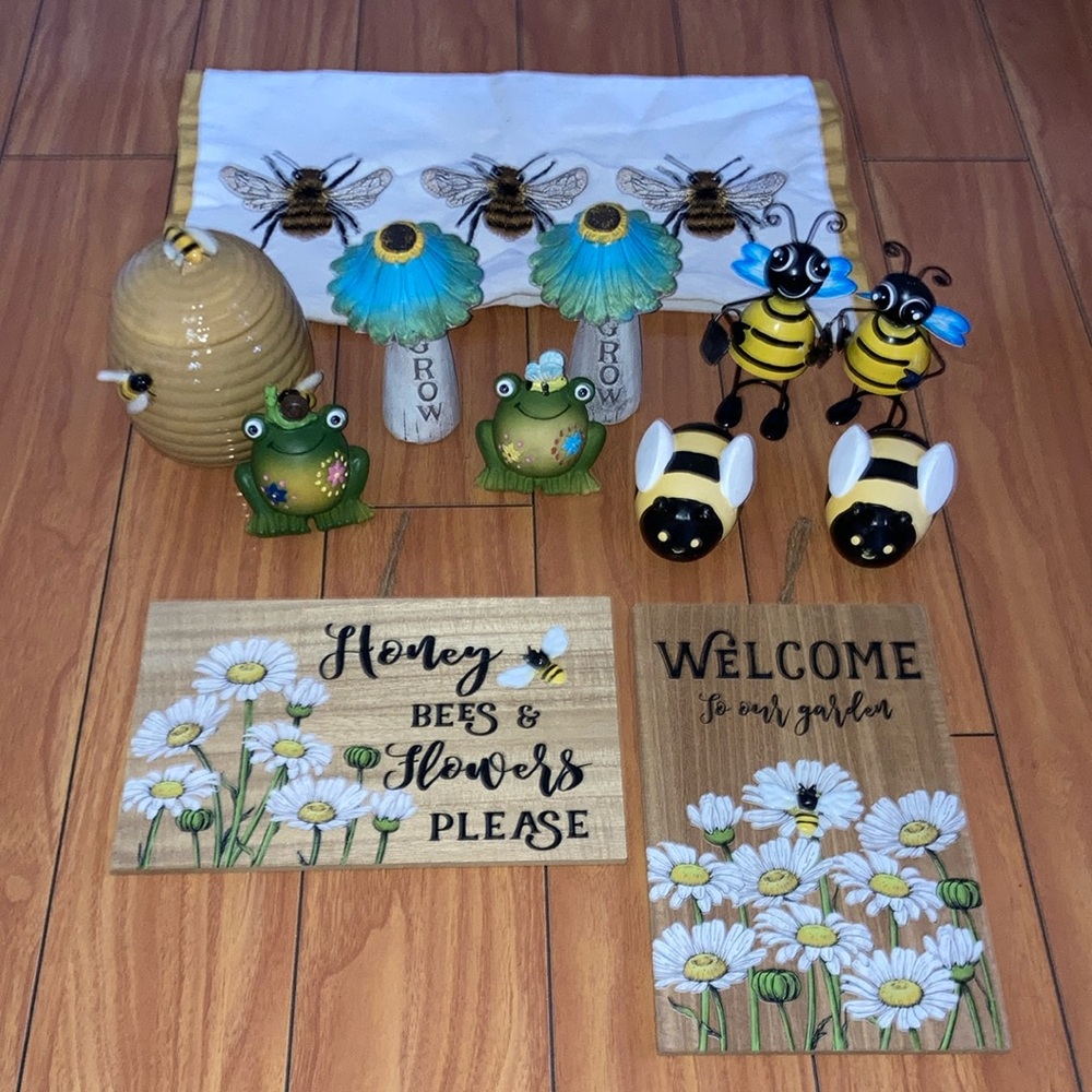 Hobby Lobby,  Bumble Bee and Flower Decorations Set - selling all together